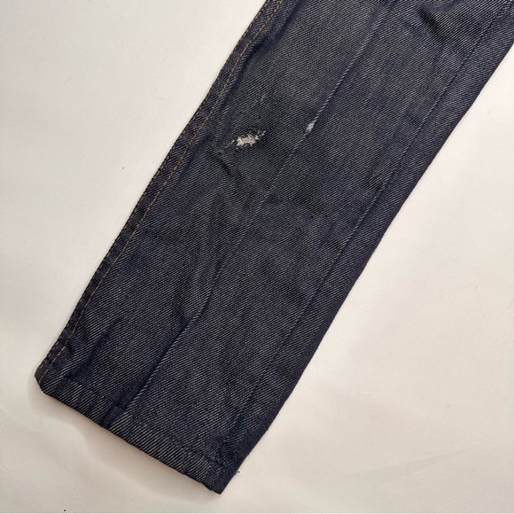 Billy the Kid VTG 50s 60s Boys Jeans Dark Wash Straight Single Orange Stitch - Picture 11 of 13